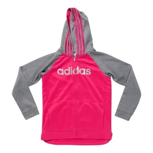 Adidas Full Zip Hooded Jacket - Girls'
