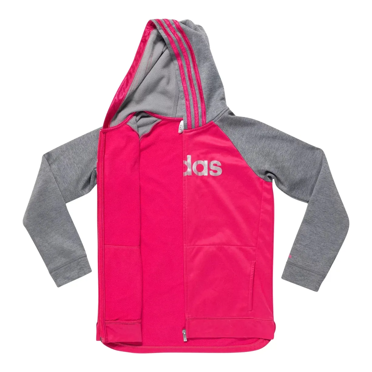 Adidas Full Zip Hooded Jacket - Girls'