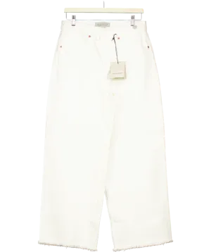 All Saints White Aki Crossover Wide Leg Denim Jeans W27