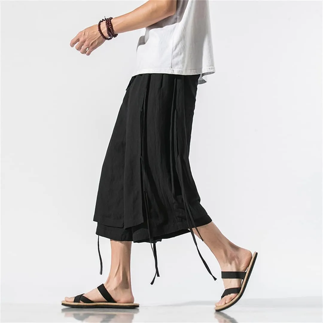Alloaone Men Streetwear Harem Pants Chinese Style Jogging Pants Male Sweatpants Pants