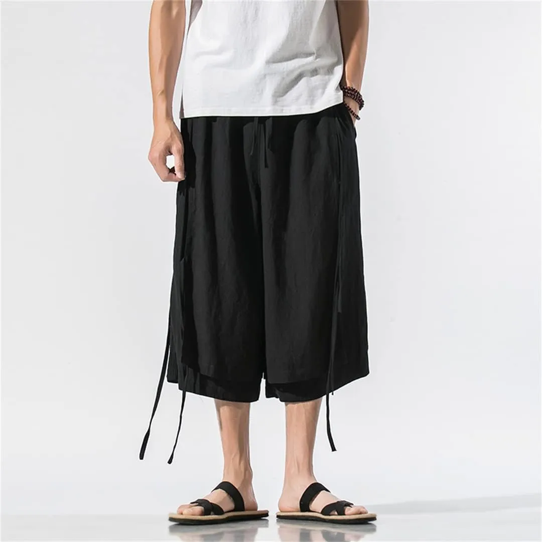 Alloaone Men Streetwear Harem Pants Chinese Style Jogging Pants Male Sweatpants Pants