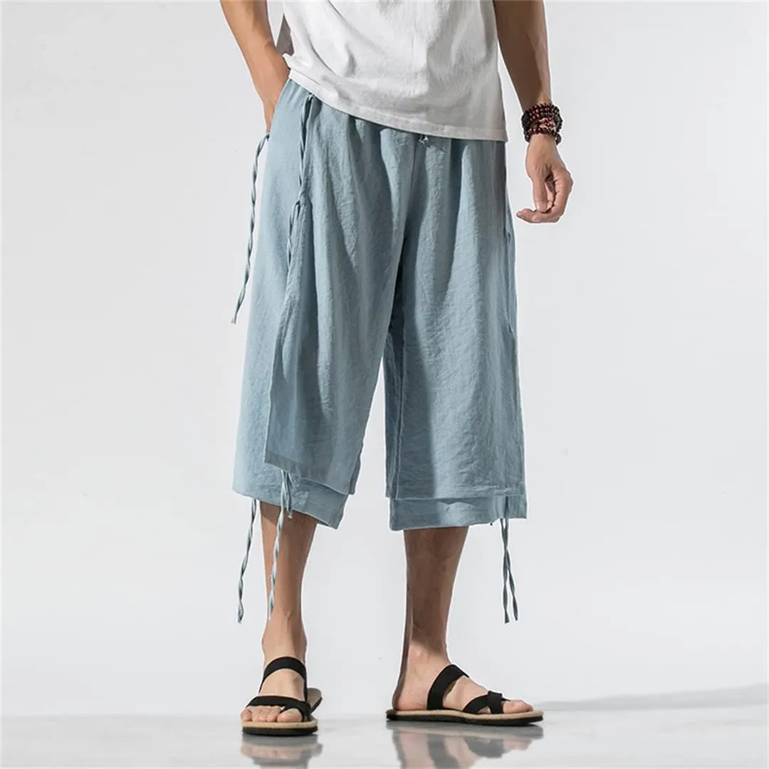 Alloaone Men Streetwear Harem Pants Chinese Style Jogging Pants Male Sweatpants Pants
