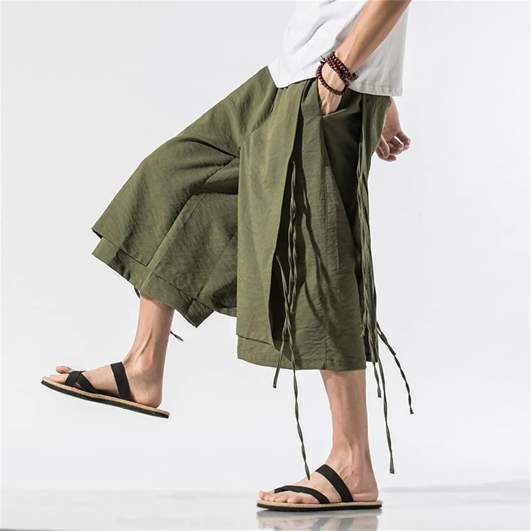 Alloaone Men Streetwear Harem Pants Chinese Style Jogging Pants Male Sweatpants Pants