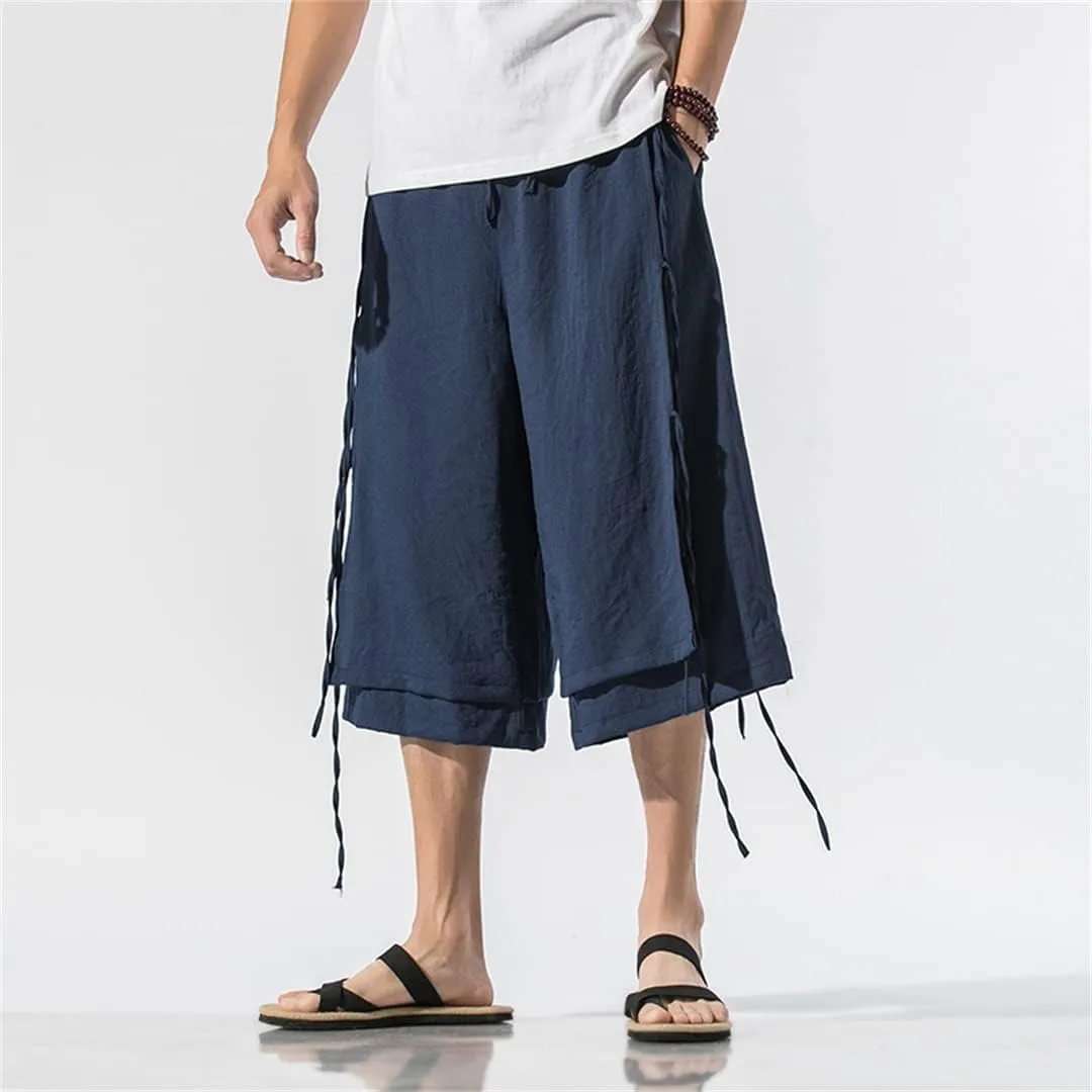 Alloaone Men Streetwear Harem Pants Chinese Style Jogging Pants Male Sweatpants Pants