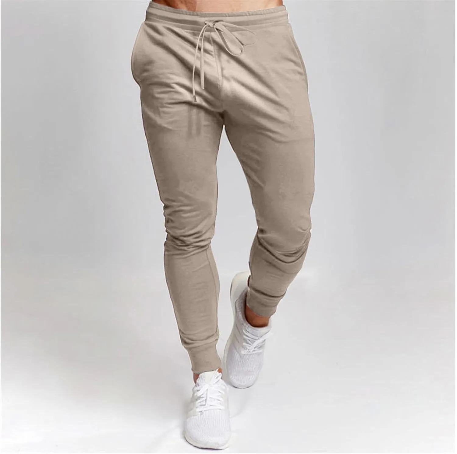 Aymnlox Mens Sweatpants Casual Jogging Pants for Men with Pockets Drawstring Athletic Workout Trousers Hiking Tapered Joggers