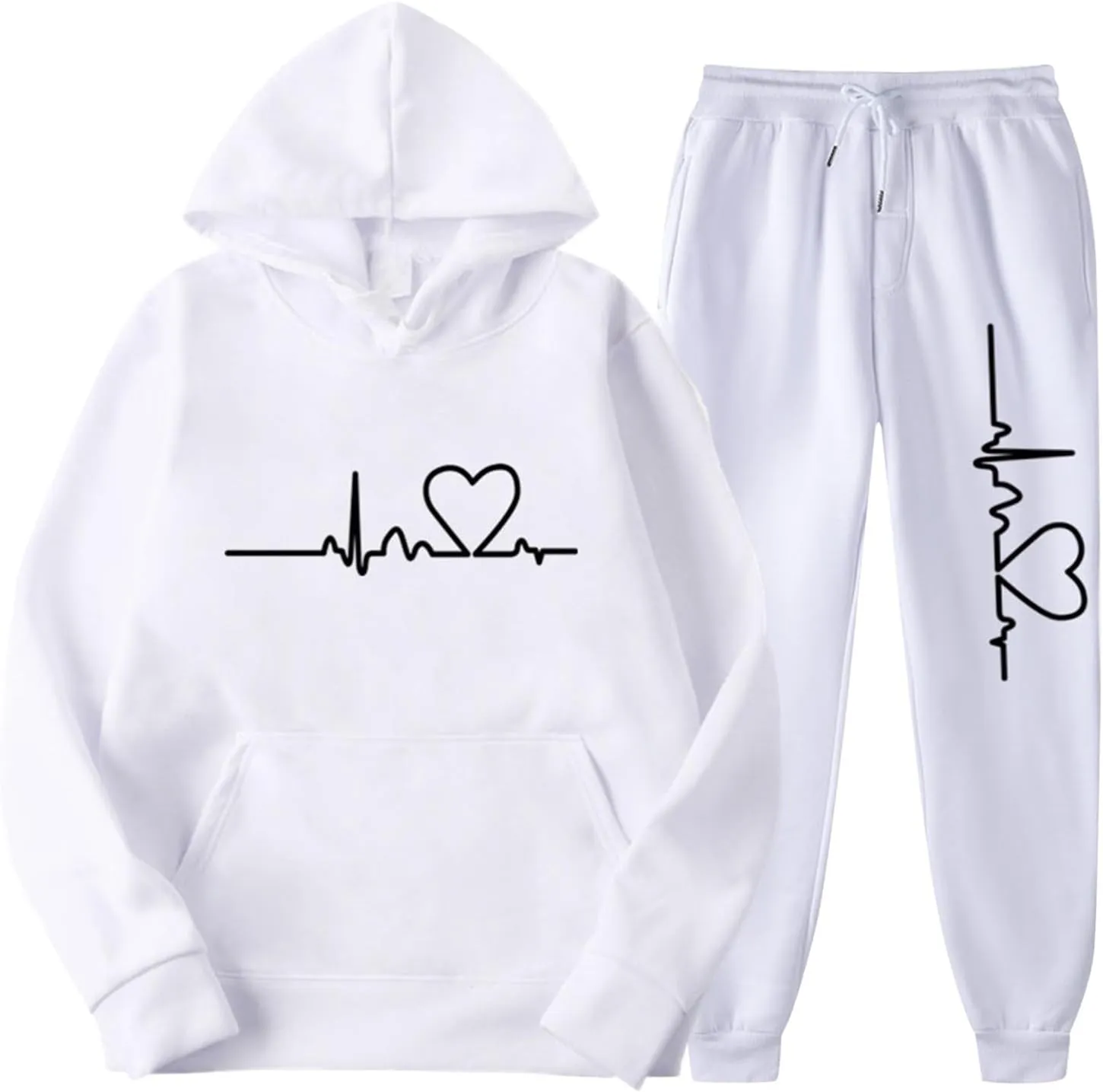 Baggy Sweatpants for Women Autumn and Winter Leisure Solid Color Hooded Sweater Pants with Cargo Sweatpants for