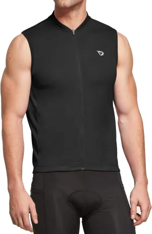 baleaf Men's Sleeveless Cycling Jersey Road Bike Shirt Bicycle Biking Tank Tops Full Zip Pockets SPF UPF50 