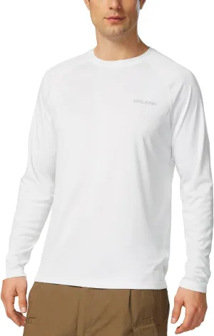 baleaf Men's Sun Protection Shirts UV SPF UPF 50  Long Sleeve Rash Guard Fishing Running Quick Dry Lightweight