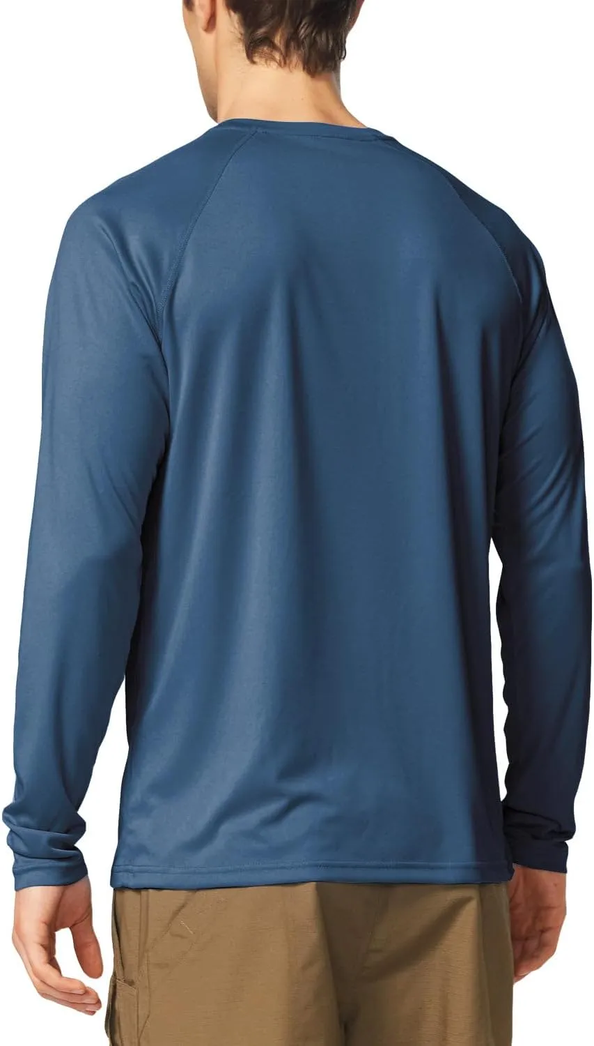 baleaf Men's Sun Protection Shirts UV SPF UPF 50  Long Sleeve Rash Guard Fishing Running Quick Dry Lightweight