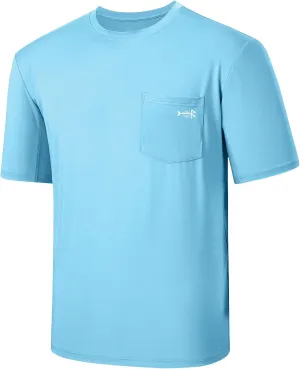 BASSDASH Mens UPF 50  Performance Short Sleeve Pocket T-Shirt UV Sun Protection Fishing Hiking Kayaking Sports Shirts