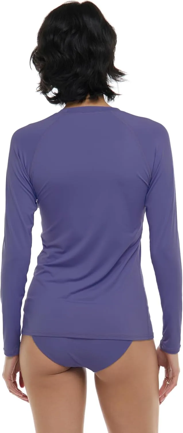 Body Glove Women's Standard Smoothies Sleek Solid Long Sleeve Rashguard with UPF 50 