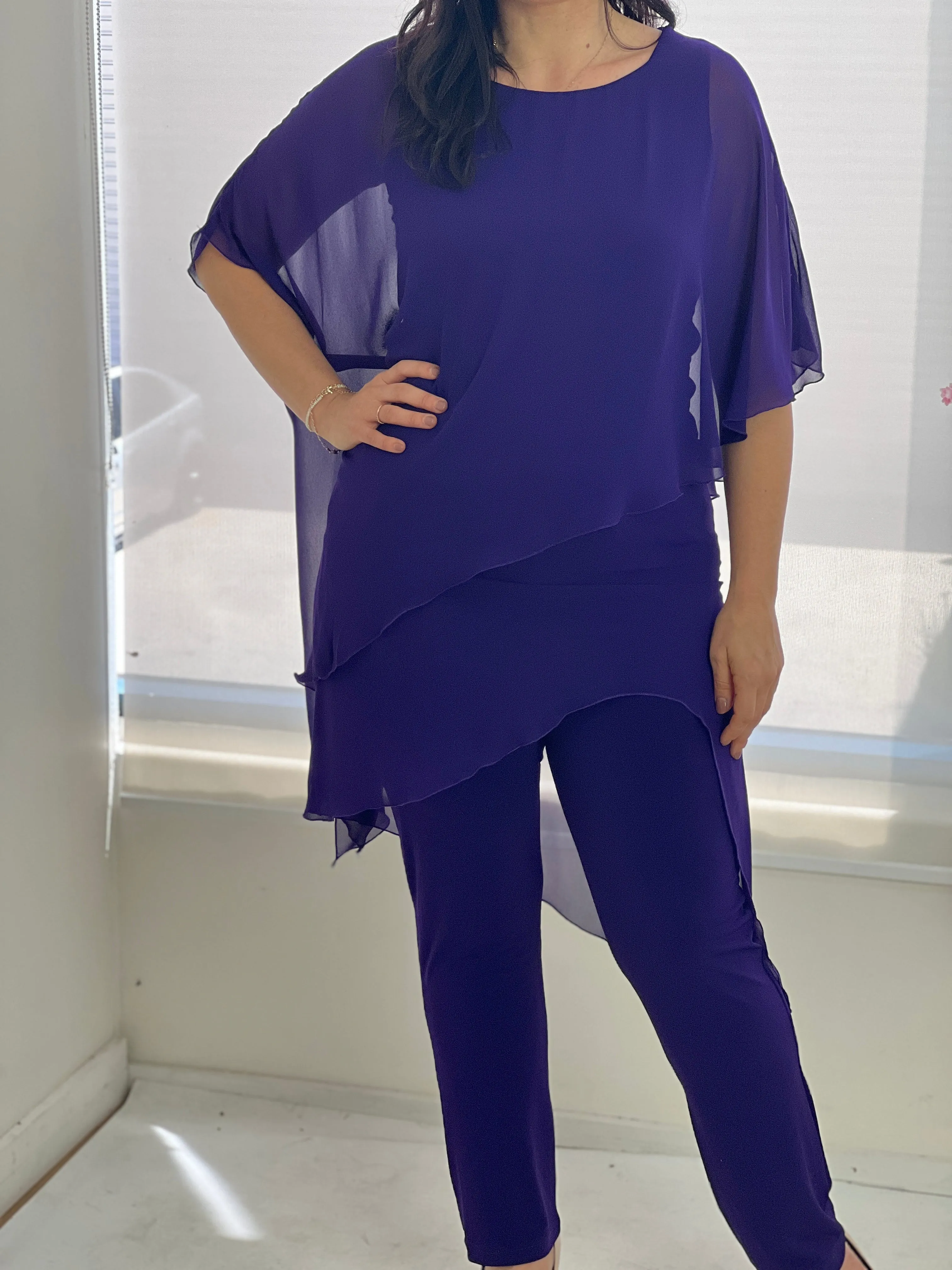 Cara Purple Elegant Jumpsuit