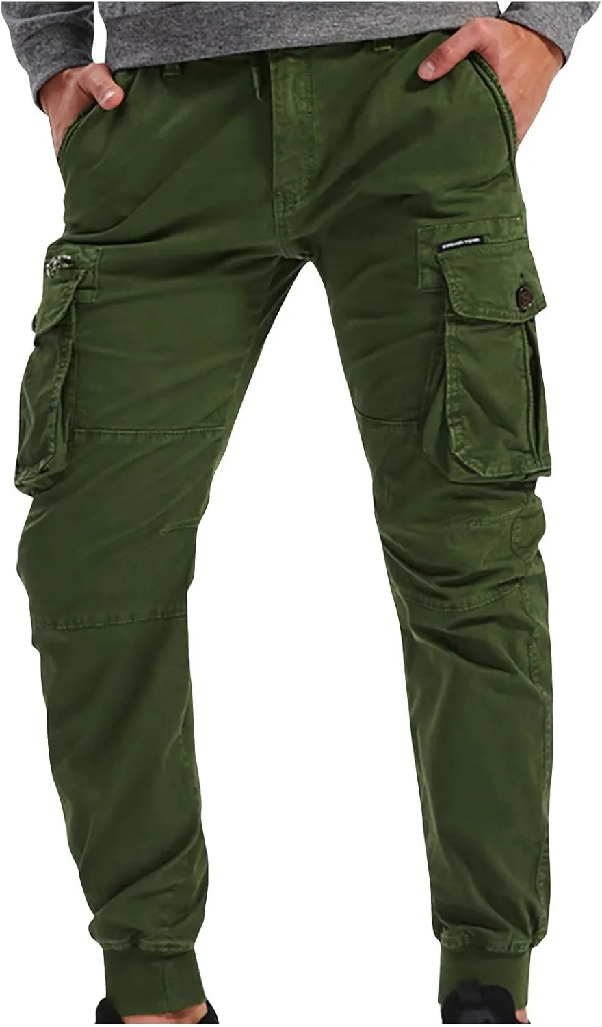 Cargo Pants for Men Chino Combat Sweatpants Mens Hiking Sports Tapered Joggers Manly Tactical Pants Multic Pockets