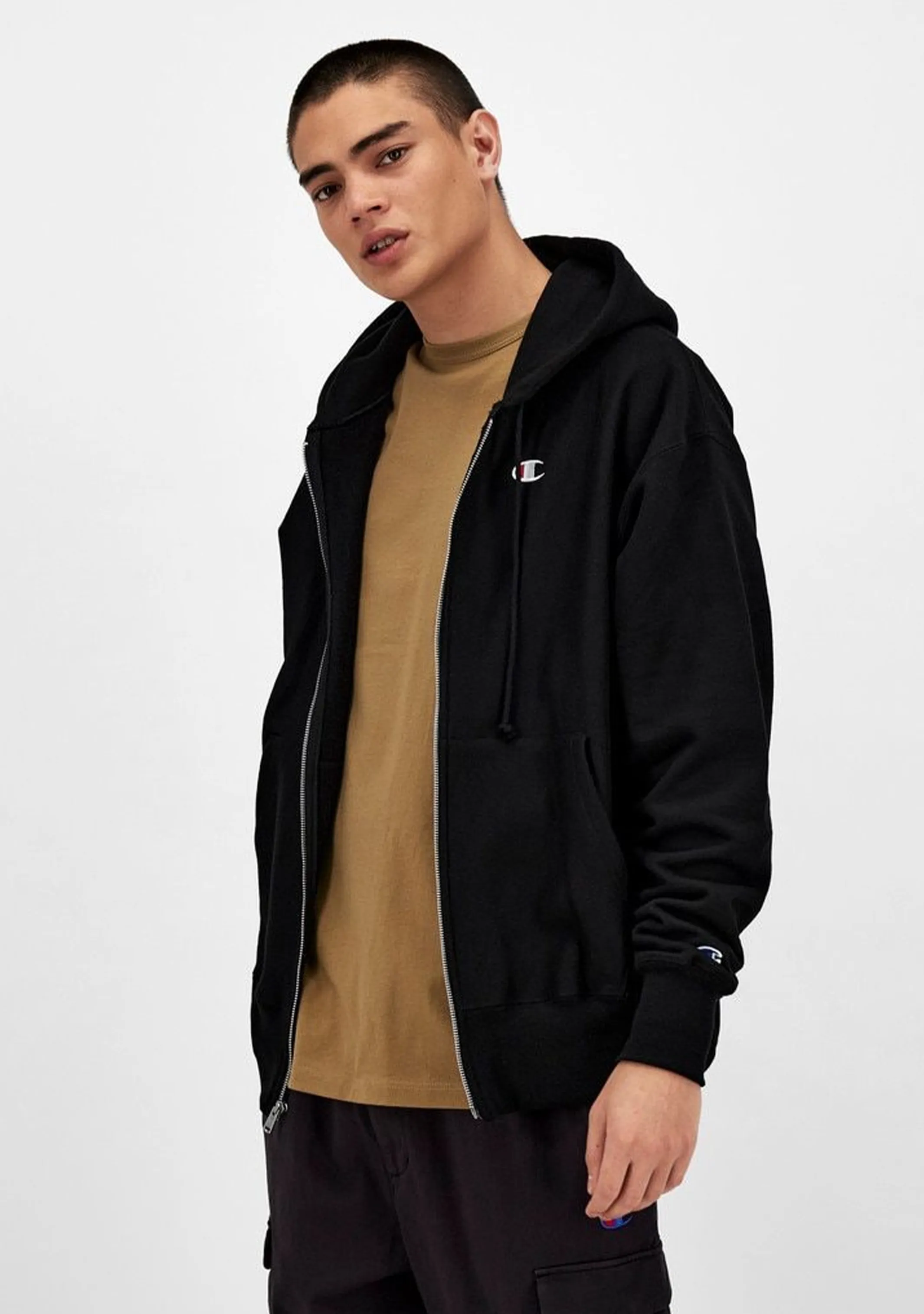 Champion Mens Fleece Zip Hoodie <br> AVXLA1 BLK