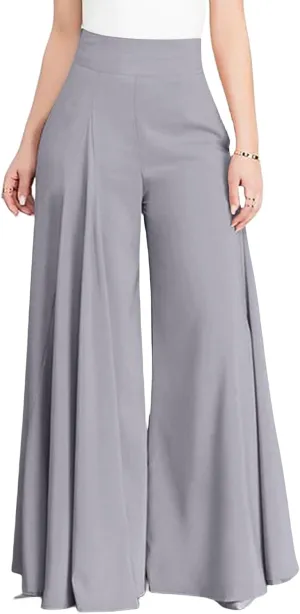 Comfy Wide Leg Yoga Pant for Women Casual Bbaggy Cargo Pants Solid Color High Waist Trousers Flowy Sports Sweatpants