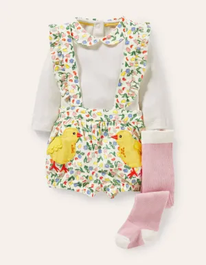 Cord Bloomer 3 Piece Set-Ivory Baby Chicks