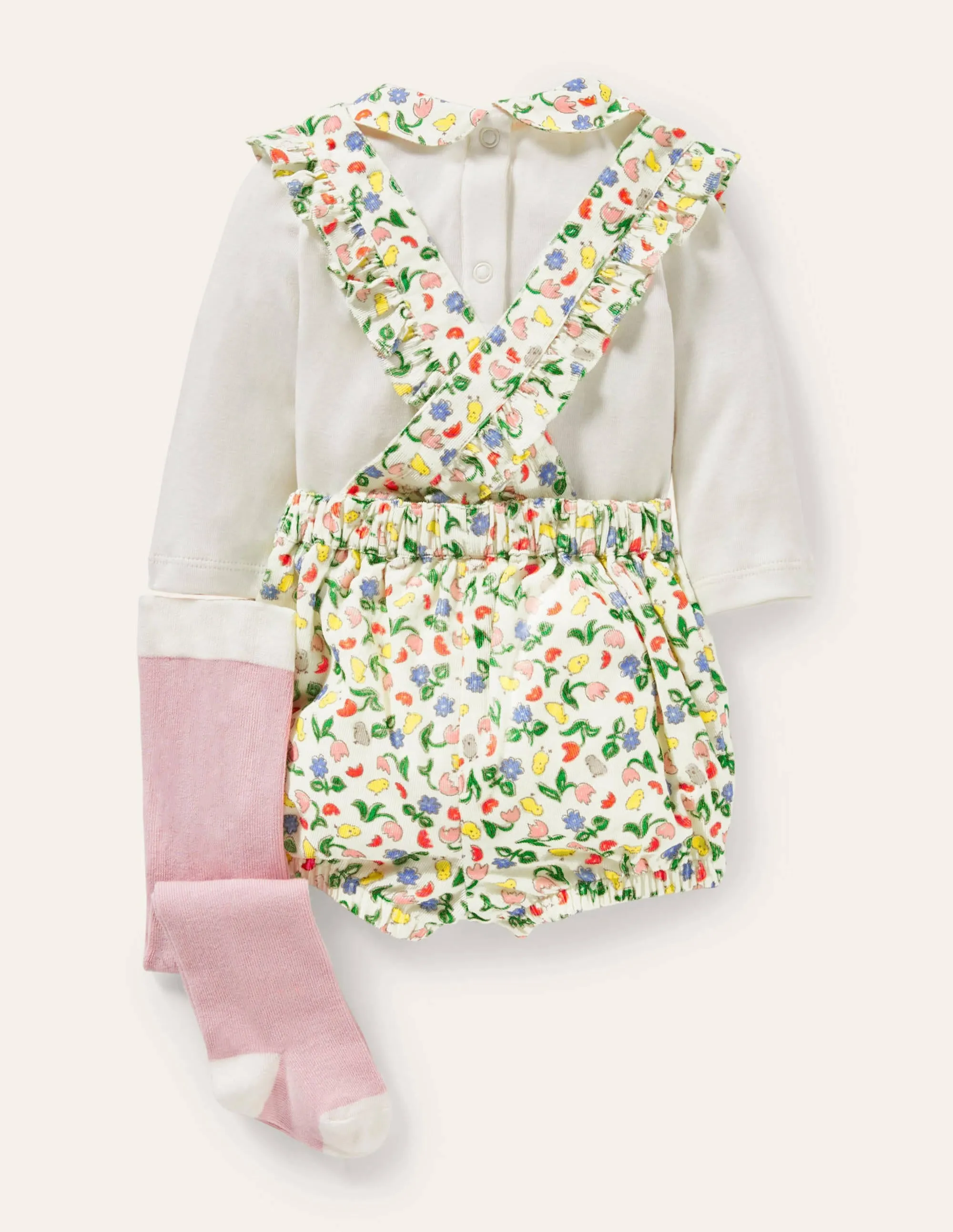 Cord Bloomer 3 Piece Set-Ivory Baby Chicks