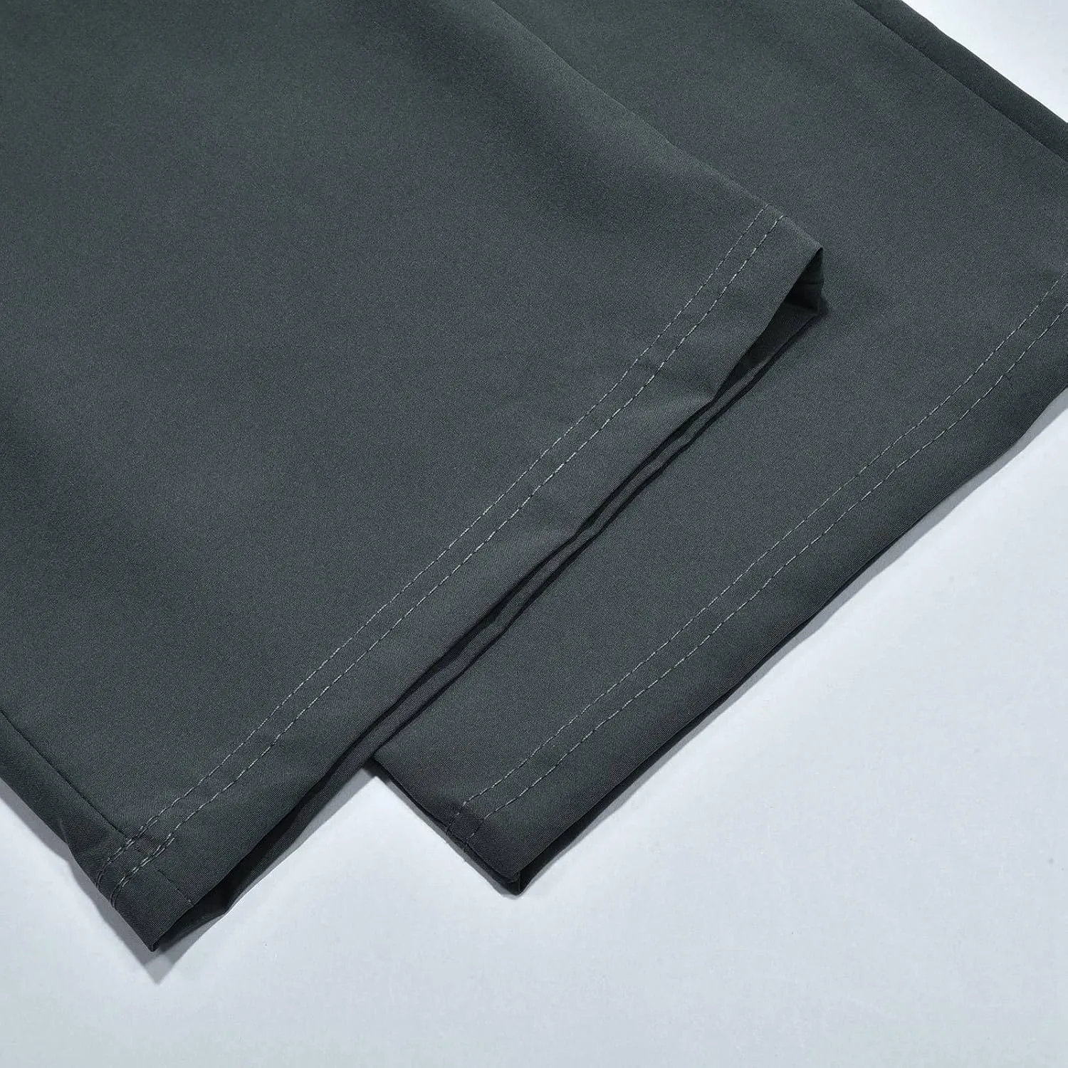 Cotton Linen Pants for Men Casual Loose Fit Pants Outdoor Hiking Trousers Drawstring Elastic Waist Straight Leg Pant