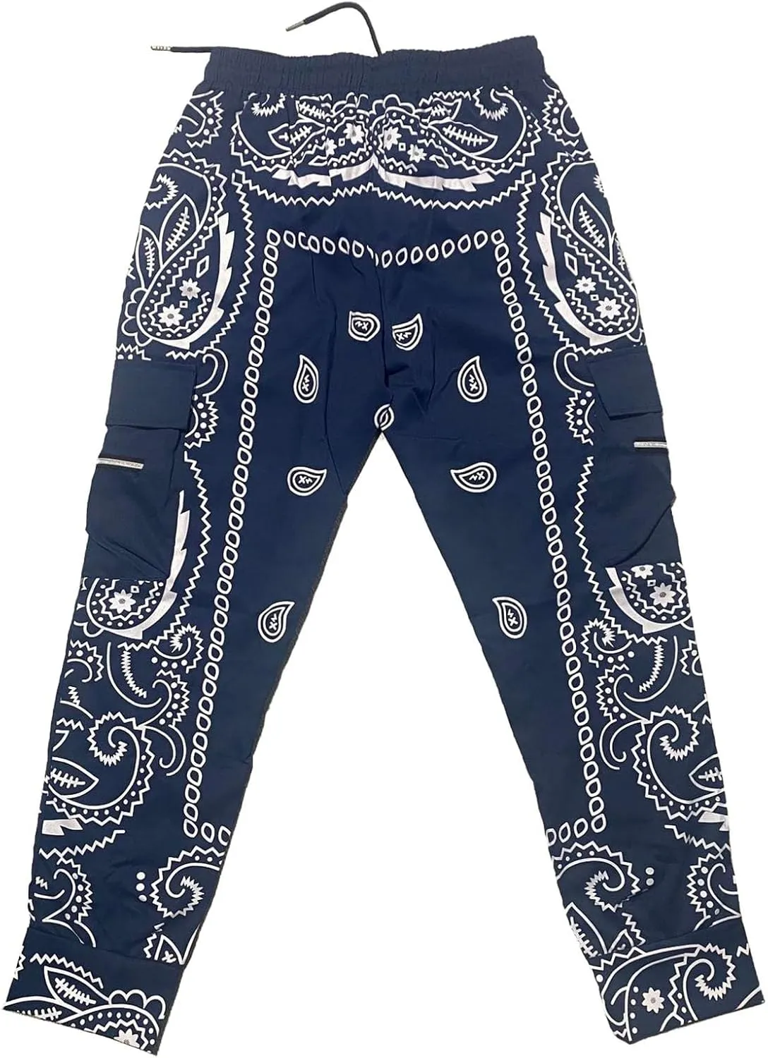 CRNTCEM Men's Casual Print Jogger Sweatpants Straight Leg Workout Running Cargo Pants Drawstring Cuffed Hippie Yoga Pants