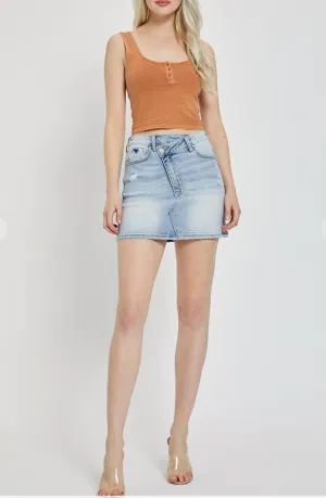 D2560 - Denim Crossover Skirt