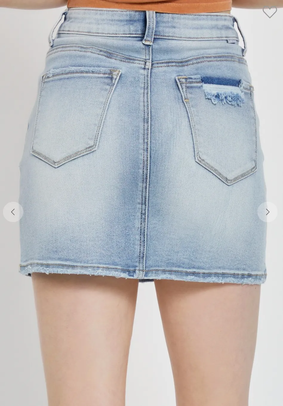 D2560 - Denim Crossover Skirt