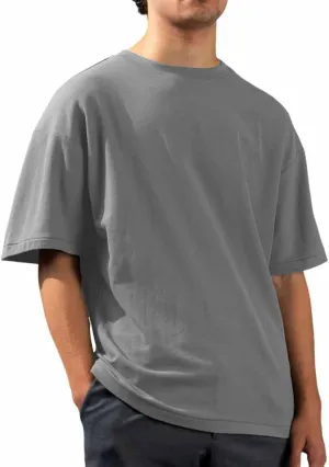 Drop Shoulder Tshirt Men 2025 Summer Casual Short Sleeve Crew Neck Shirt Dry Fit Basic Tops Gym Shirts Men Oversized