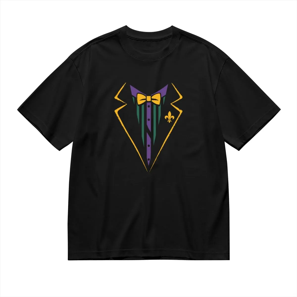Funny Lazy Tuxedo Costume Bow Tie Funny Mardi Gras Carnival Boys Graphic Unisex T-Shirt for Men or Women Dad Mom