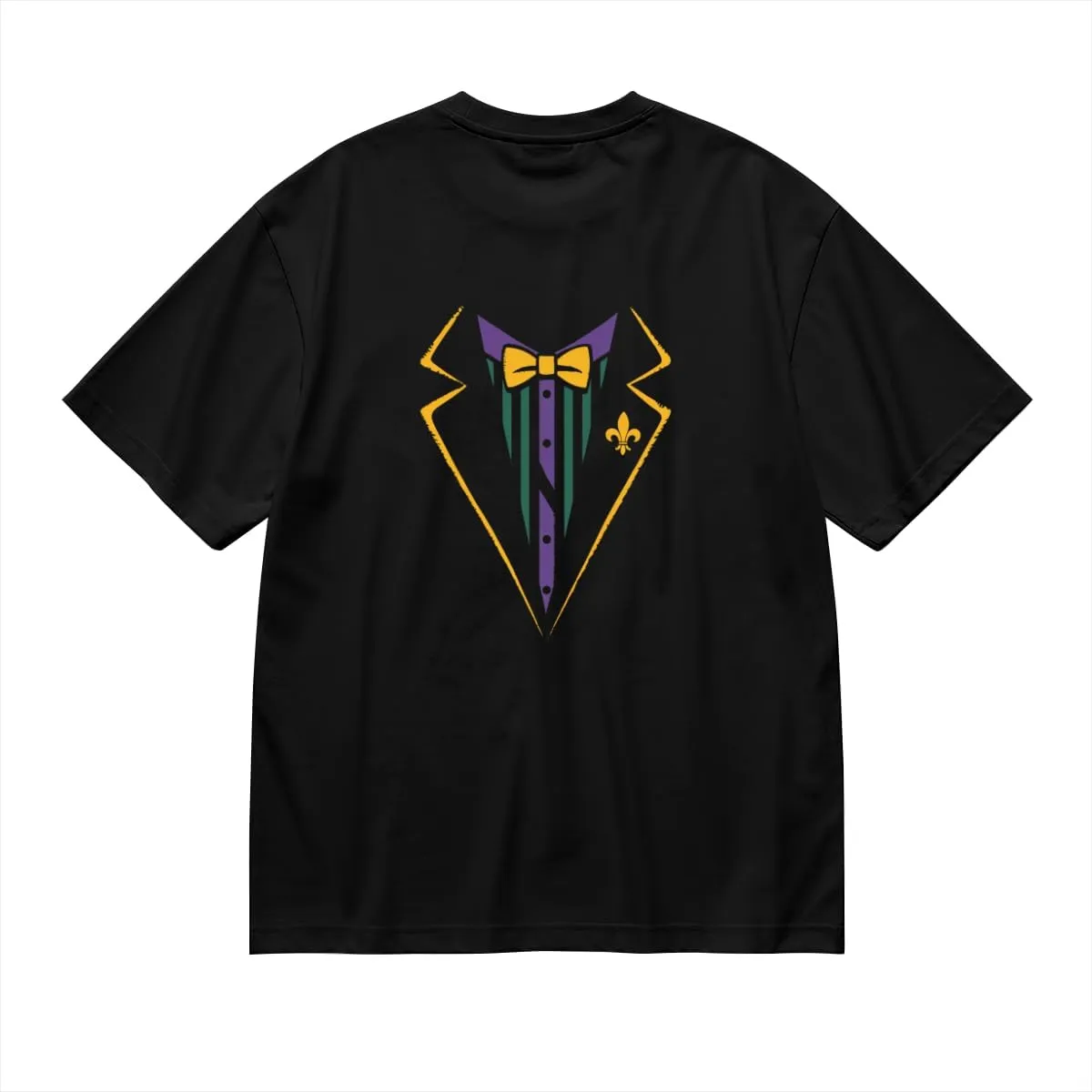 Funny Lazy Tuxedo Costume Bow Tie Funny Mardi Gras Carnival Boys Graphic Unisex T-Shirt for Men or Women Dad Mom