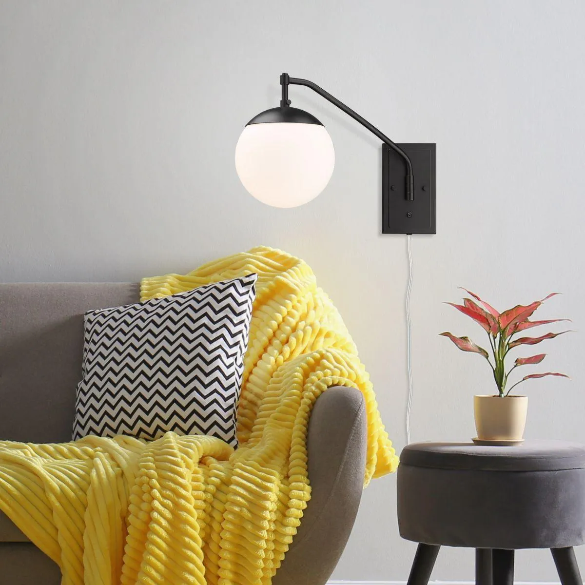 Glenn 13 in. Articulating Wall Sconce Matte Black Finish