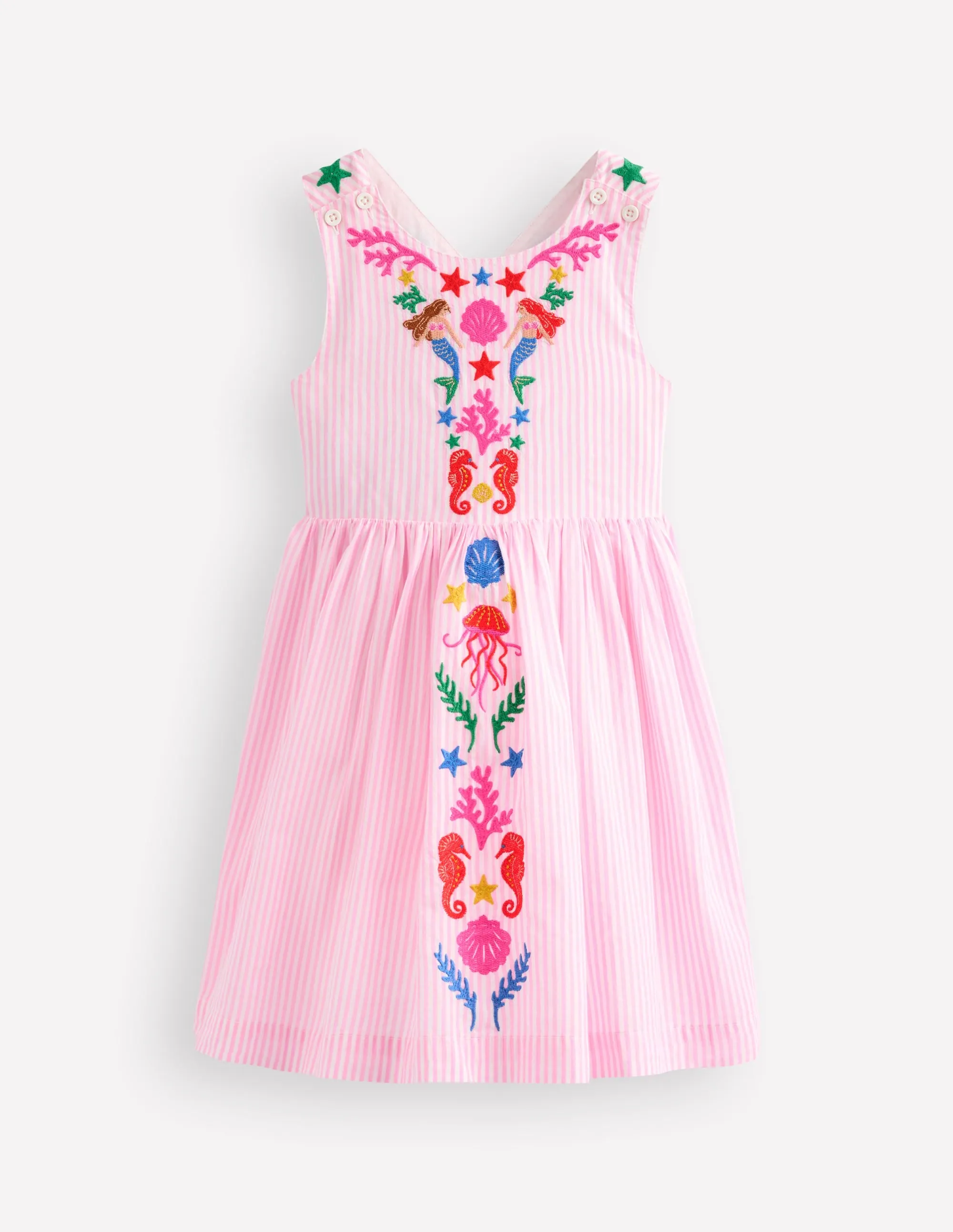 Harper Cross-Back Dress-Pink Mermaid