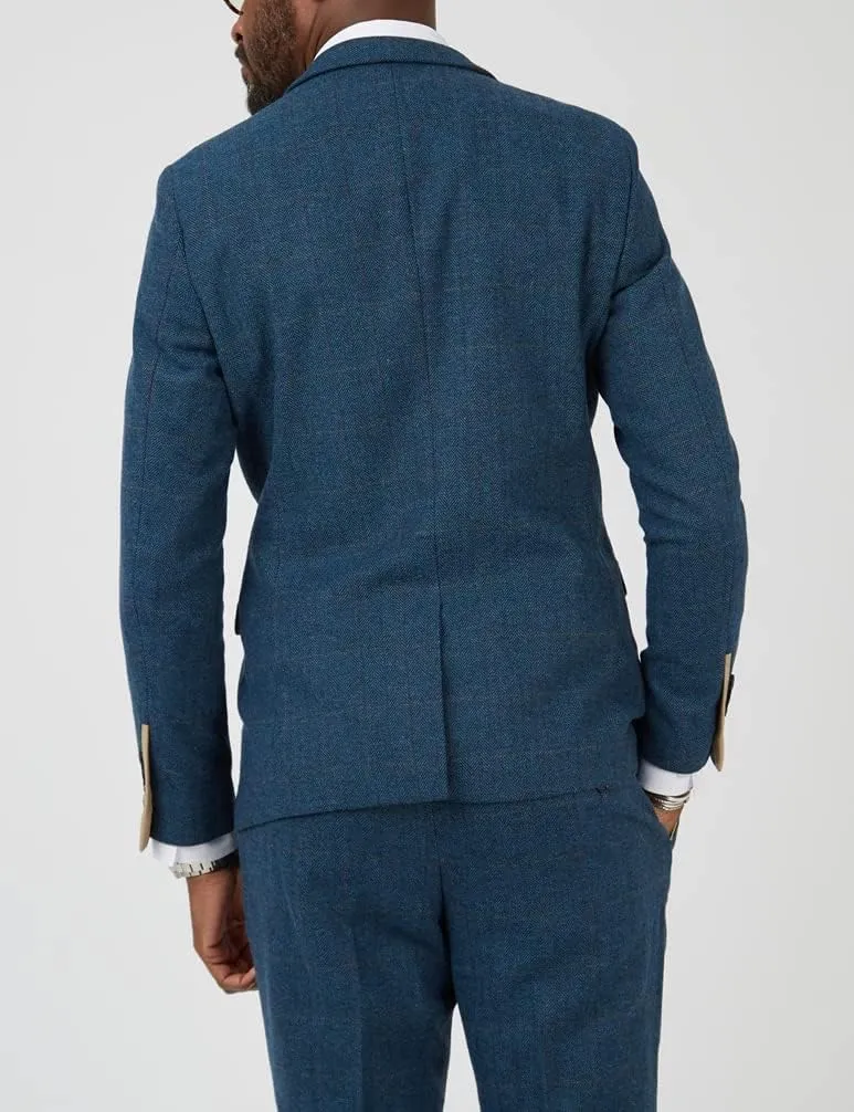 Herringbone Tweed Men's Business Suits Set Regular Fit 3 Pieces Blazer Vest Pants for Wedding Grooms Warm and Elegantms