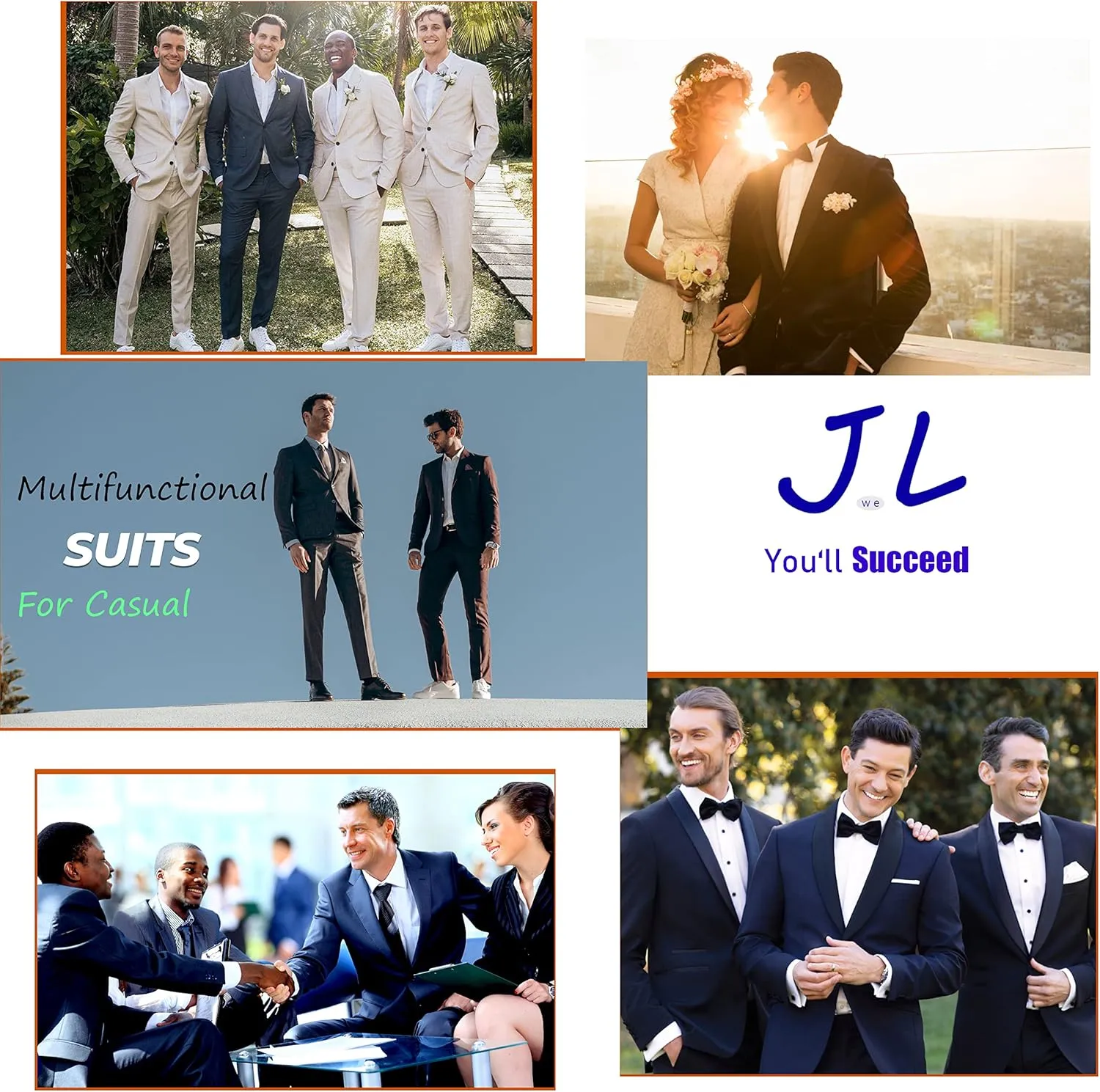 Herringbone Tweed Men's Business Suits Set Regular Fit 3 Pieces Blazer Vest Pants for Wedding Grooms Warm and Elegantms