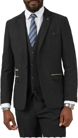 Herringbone Tweed Men's Business Suits Set Regular Fit 3 Pieces Blazer Vest Pants for Wedding Grooms Warm and Elegantms