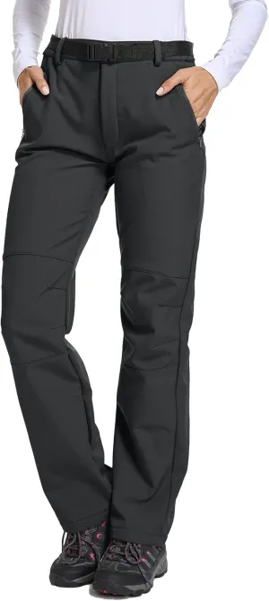 Jessie Kidden Women's Waterproof Pants Hiking Ski Snow Fish Fleece Lined Insulated Outdoor Golf Travel Pant