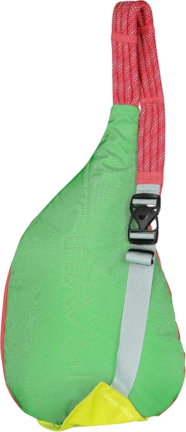 KAVU Original Rope Sling Bag with Adjustable Rope Shoulder Strap - Carnival