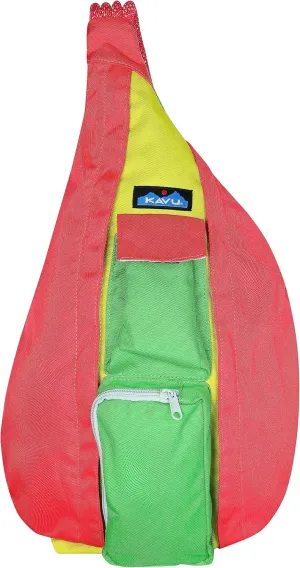KAVU Original Rope Sling Bag with Adjustable Rope Shoulder Strap - Carnival