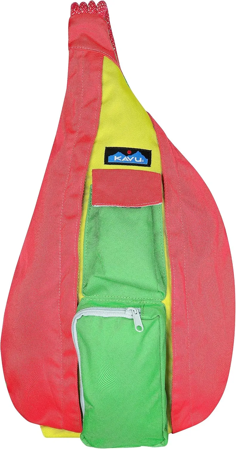 KAVU Original Rope Sling Bag with Adjustable Rope Shoulder Strap - Carnival