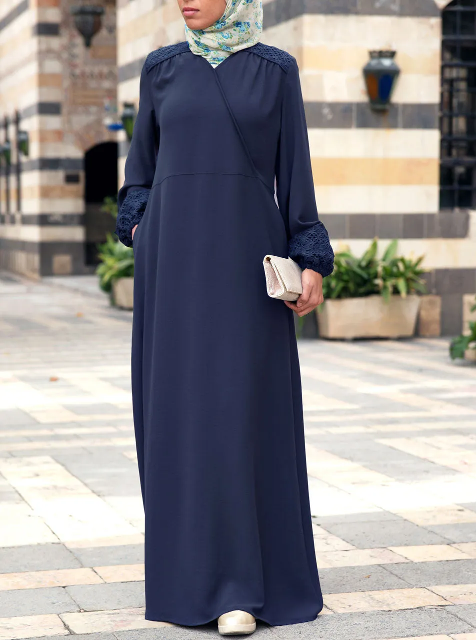 Lace Crossover Abaya