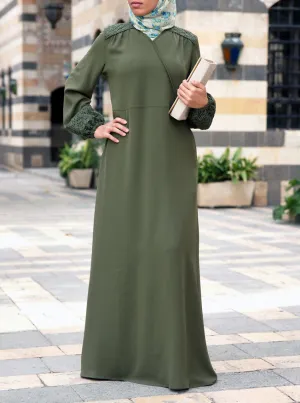Lace Crossover Abaya