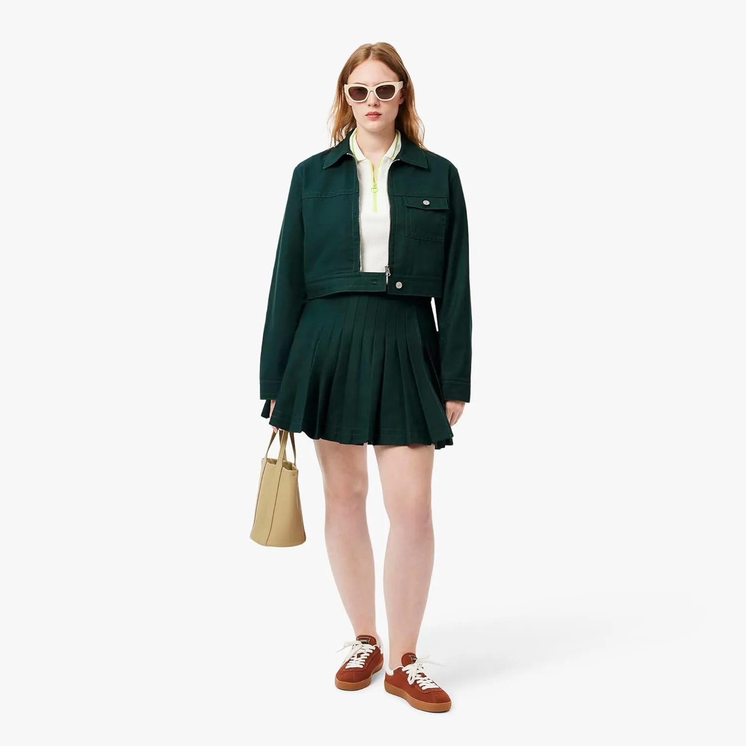 Lacoste Women's Pleated Twill Skirt