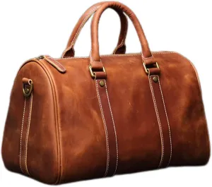 Large Men's Handbag Crazy Horse Leather Briefcase Men's Business Travel Bag Men's Shoulder Messenger Bag