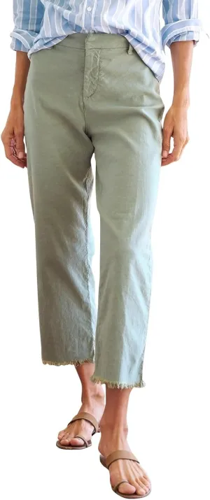 Linen Pants for Women, Straight Leg Casual Pants Drawstring Linen Peasant Teacher