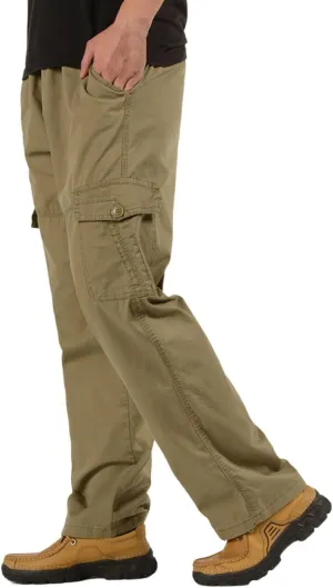 Men's Cargo Pants Outdoor Workout Travel Joggers Athletic Camping Hiking Pants with Pockets Waterproof Tactical Pants