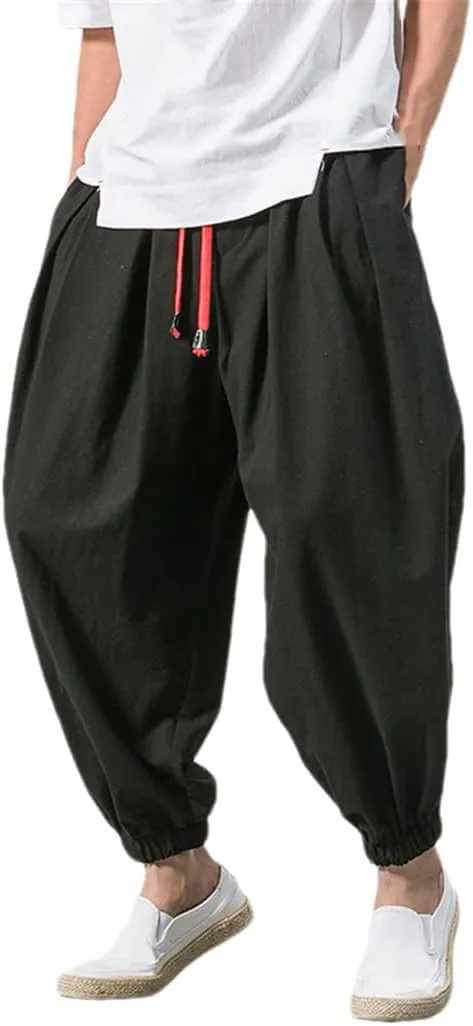 Men's Jogger Sweatpants Loose Harem Pants Casual Trousers Bloomers Streetwear Harajuku Pant