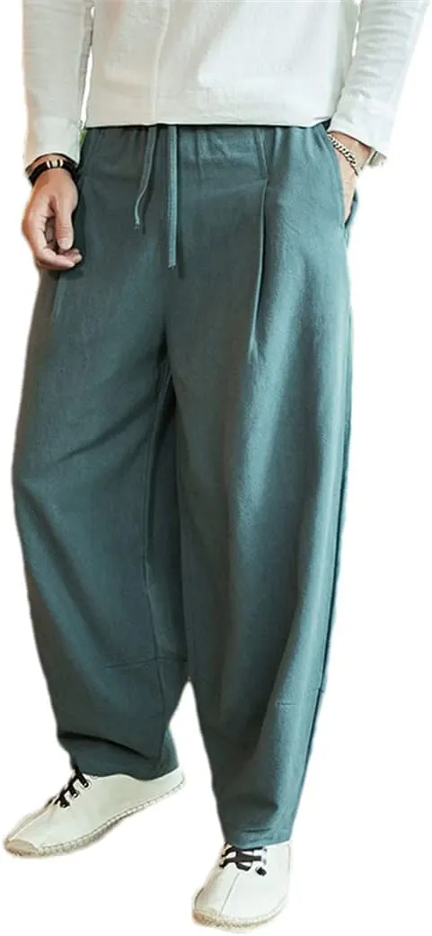 Men's Joggers Sweatpants Harem Pants Harajuku Style Ankle-Length Trousers Wide Leg Pants