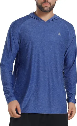 Men's UPF 50  Sun Protection Hoodie Shirts Long Sleeve Rash Guard Fishing Hiking SPF UV Shirt Quick Dry