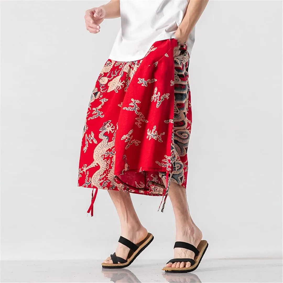 MenS Wide Leg Pants Loose Streetwear Jogger Sweatpants Harajuku Style Harem Casual Trousers