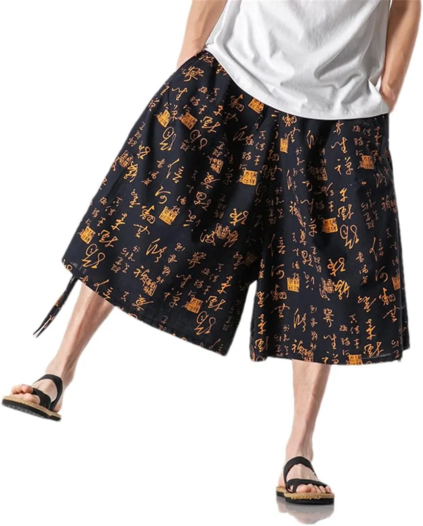MenS Wide Leg Pants Loose Streetwear Jogger Sweatpants Harajuku Style Harem Casual Trousers