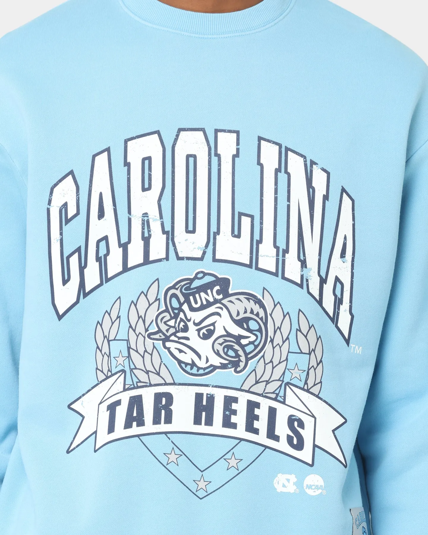 Mitchell & Ness North Carolina Vintage Crewneck Faded Blue