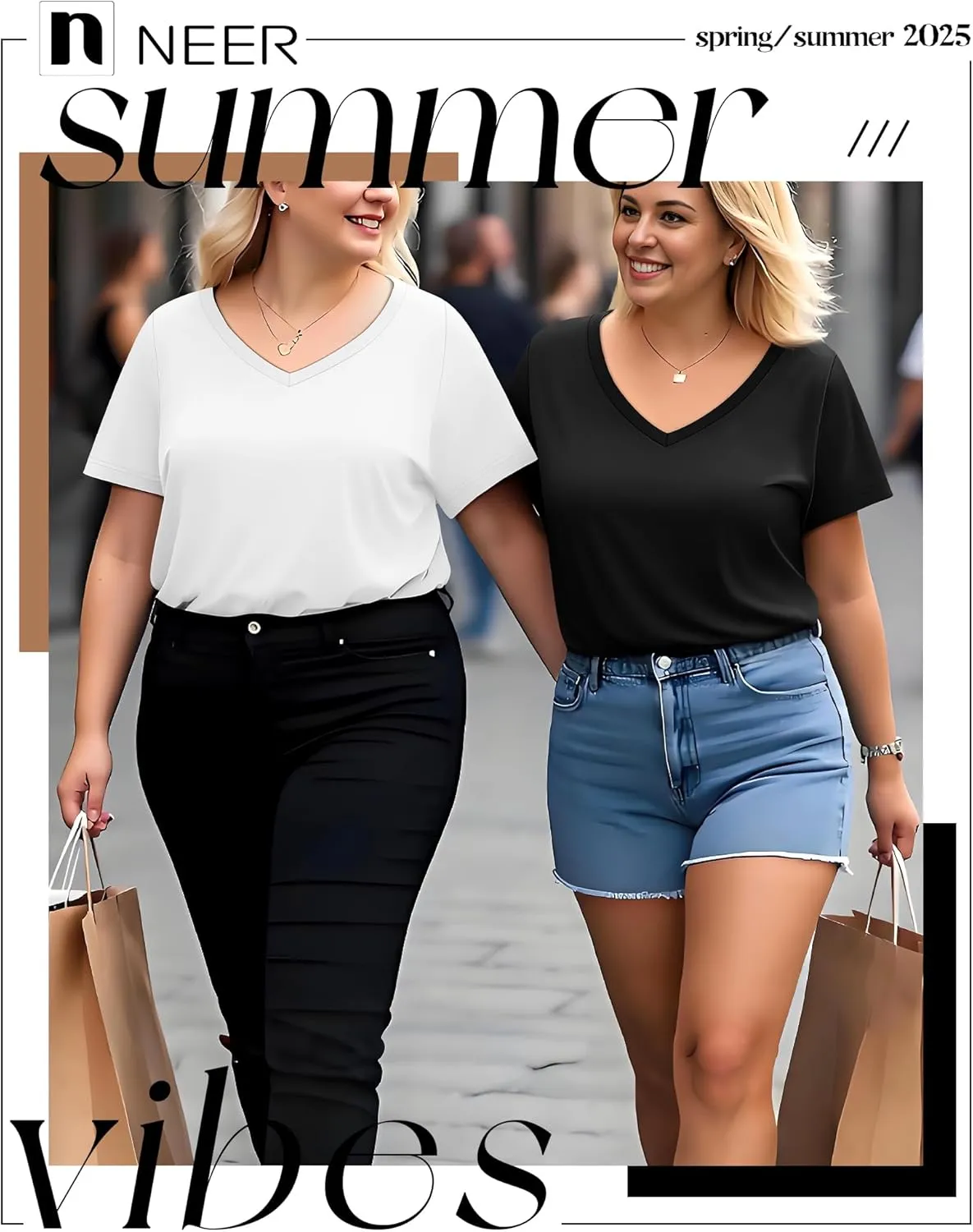 Neer 3 Pack Women's Plus Size T Shirts Short Sleeve V Neck Tops Solid Flat Hem Basic Loose Causal Tees